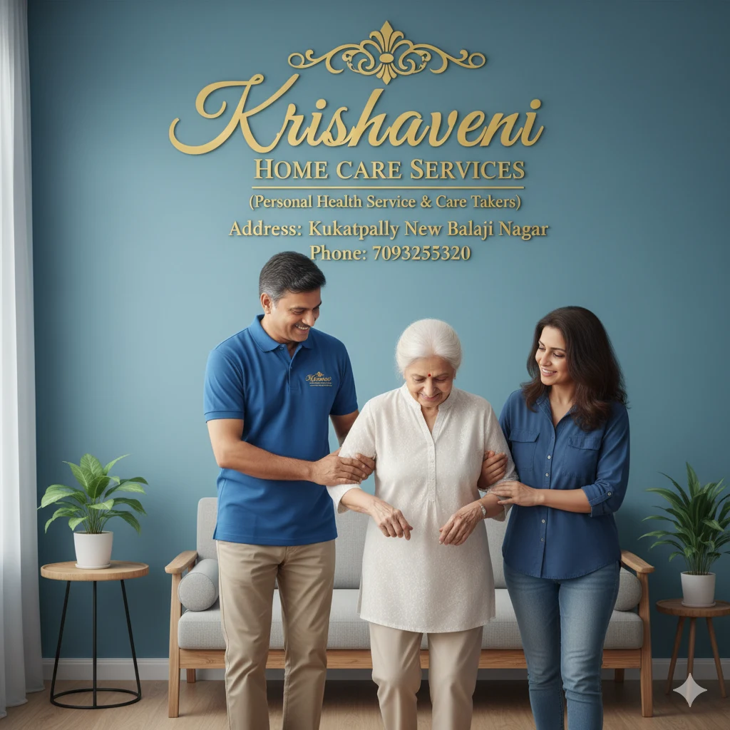 Krishnaveni elder care promotional image from the Google Maps listing